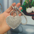 Rhinestone Heart Bag Charm - DippedShop Wholesale - #4179