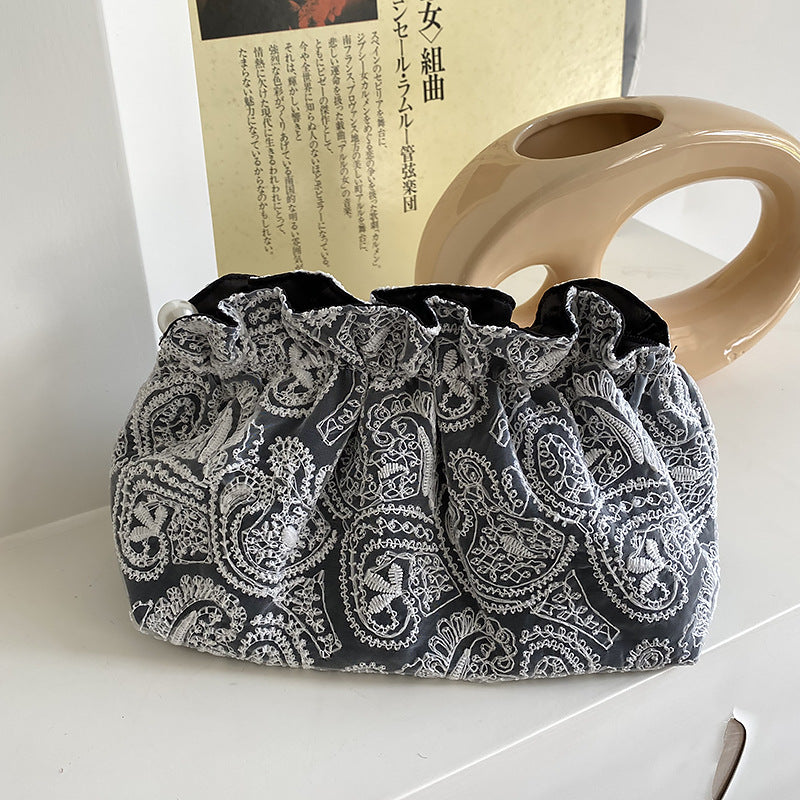 Floral Embroidered Lace Cosmetic Bag - DippedShop Wholesale - #0115