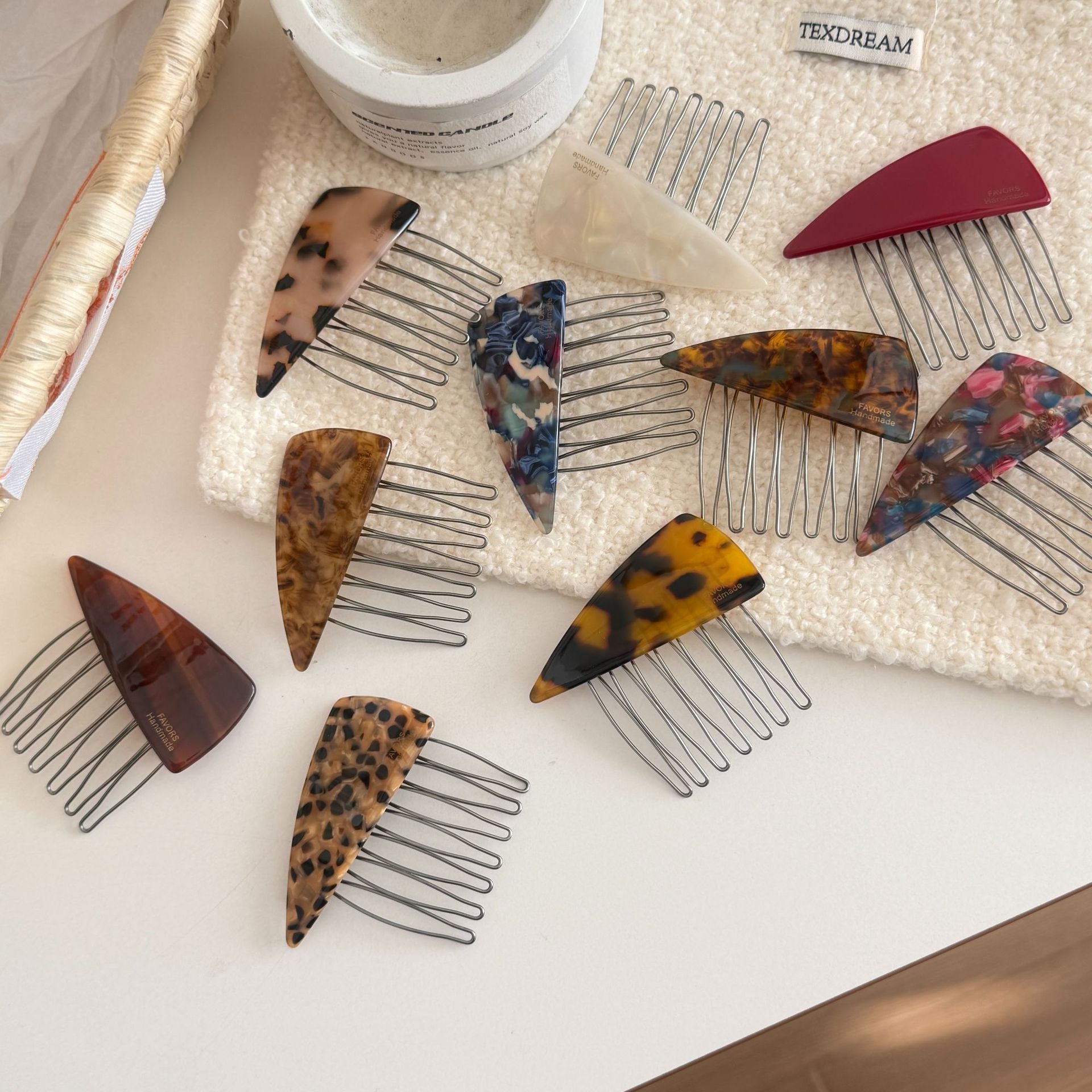 Triangle Acetate Insert Comb Hair Clip MK2MBEP6W6HPN14