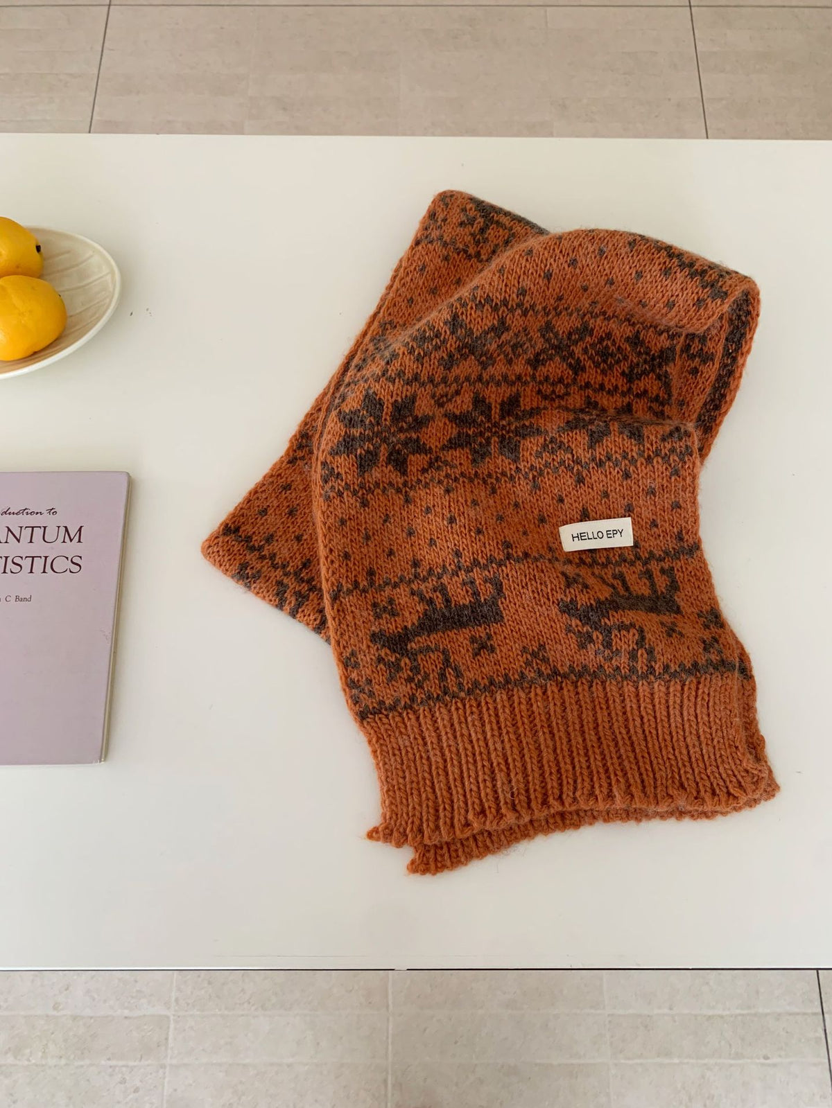 Jacquard Wool Blend Scarf - DippedShop Wholesale - #8995