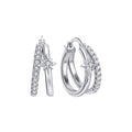 Trendy Cubic Zirconia Starburst Hoop Earrings 6W6JER597