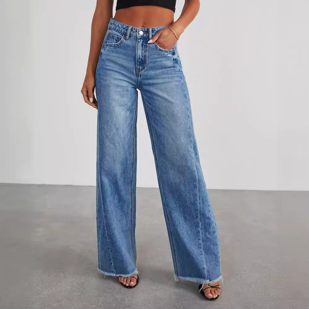 High Waist Denim Pant Wide Leg Jeans DPP3020