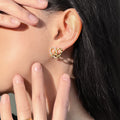 Elegant Hollow Heart Rhinestones Stud Earring 6W6JER562