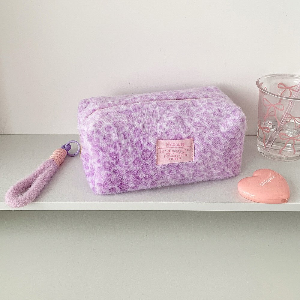 Stylish Leopard Lint Large Capacity Makeup Bag MK2BW6S10BOB59