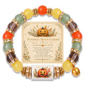 Handmade Halloween Ghost Beaded Stretch Bracelet 6W6JBR449