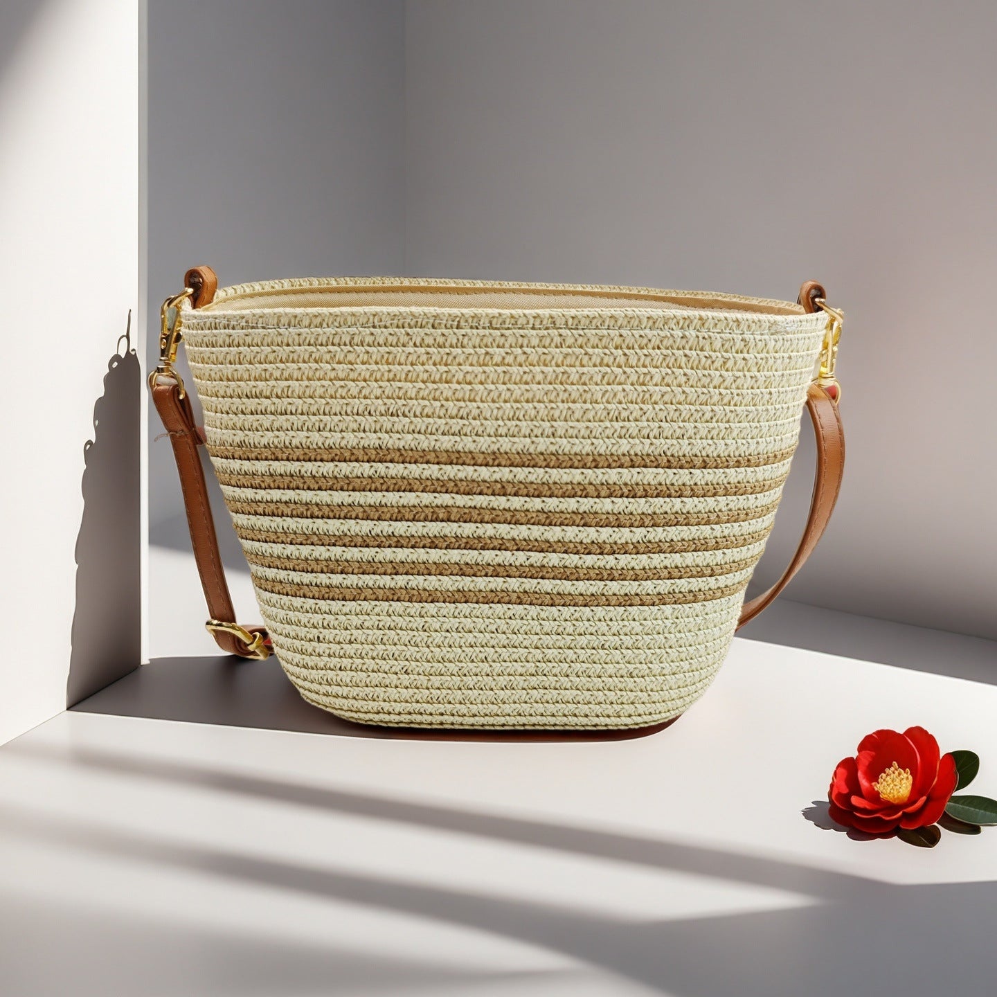Straw Woven Crossbody Bag - DippedShop Wholesale - #0867