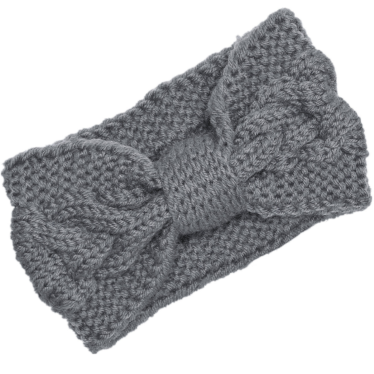 Bowknot Cable Knit Turban Headband - DippedShop Wholesale - #9715