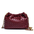 Fashion Woven Plaid Cloud Shoulder Bag 6W10BBG2419