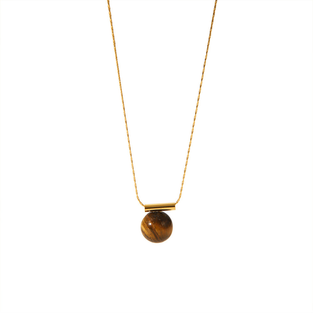 Tiger Eye Pendant Necklace - DippedShop Wholesale - #5395