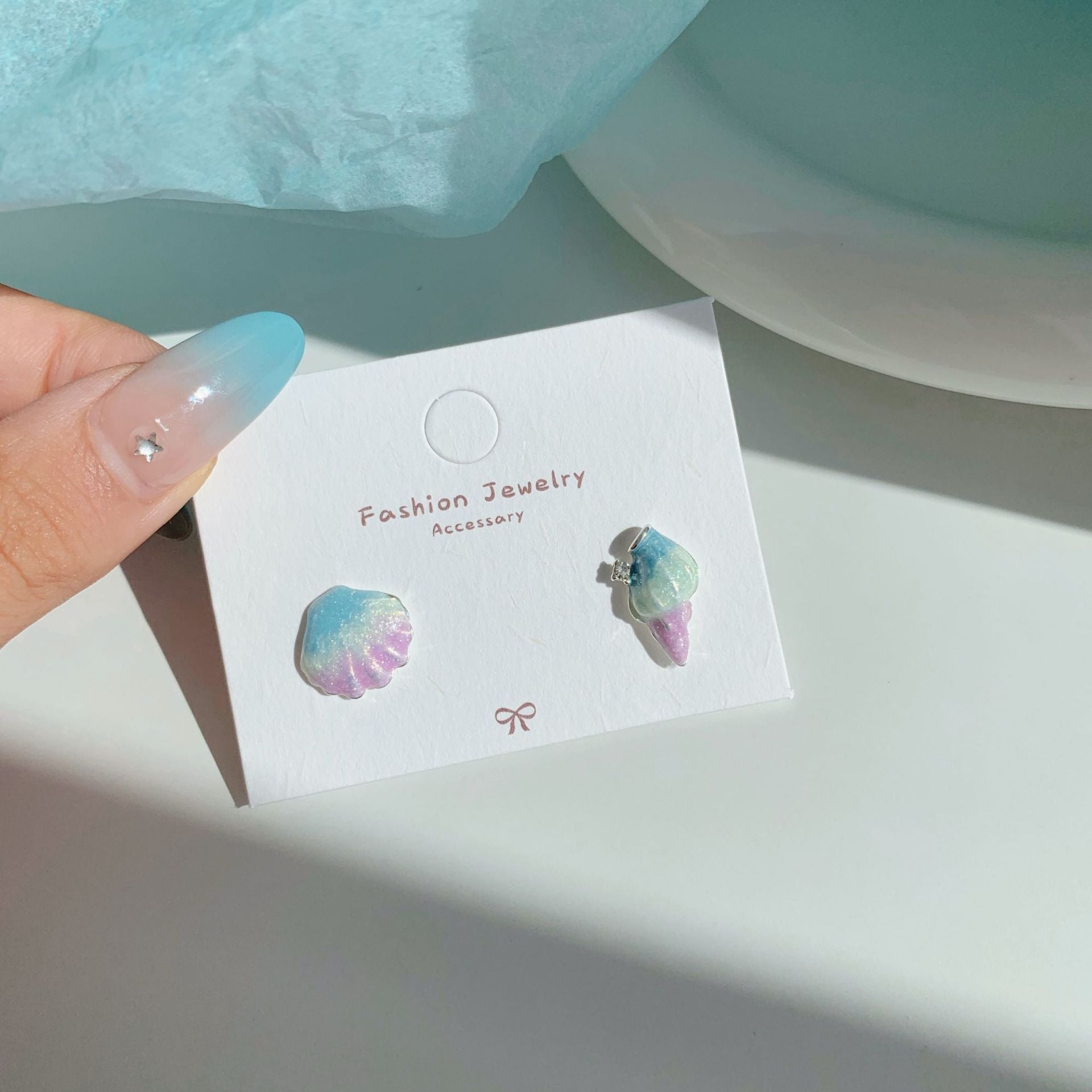 Sea Shell Stud Earrings - DippedShop Wholesale - #5619
