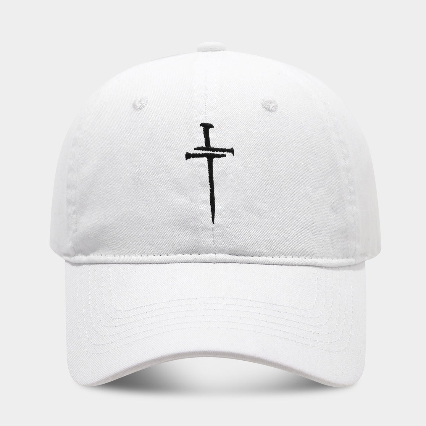 Vintage Wash Fade Cross Embroidery Baseball Caps MK2COW6W6HAT226
