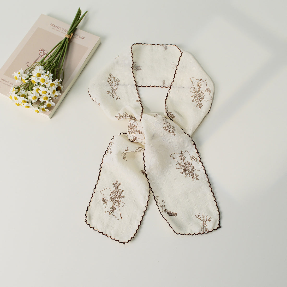 Printed Silk Scarf - DippedShop Wholesale - #6851