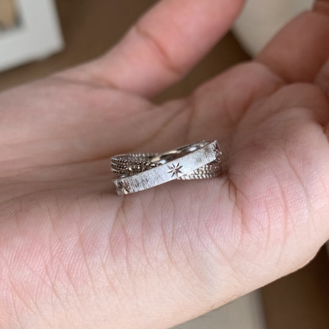 Eight Point Star Cross Ring - DippedShop Wholesale - #7315