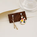 Palette Paintbrush Dangle Earrings - DippedShop Wholesale - #7523