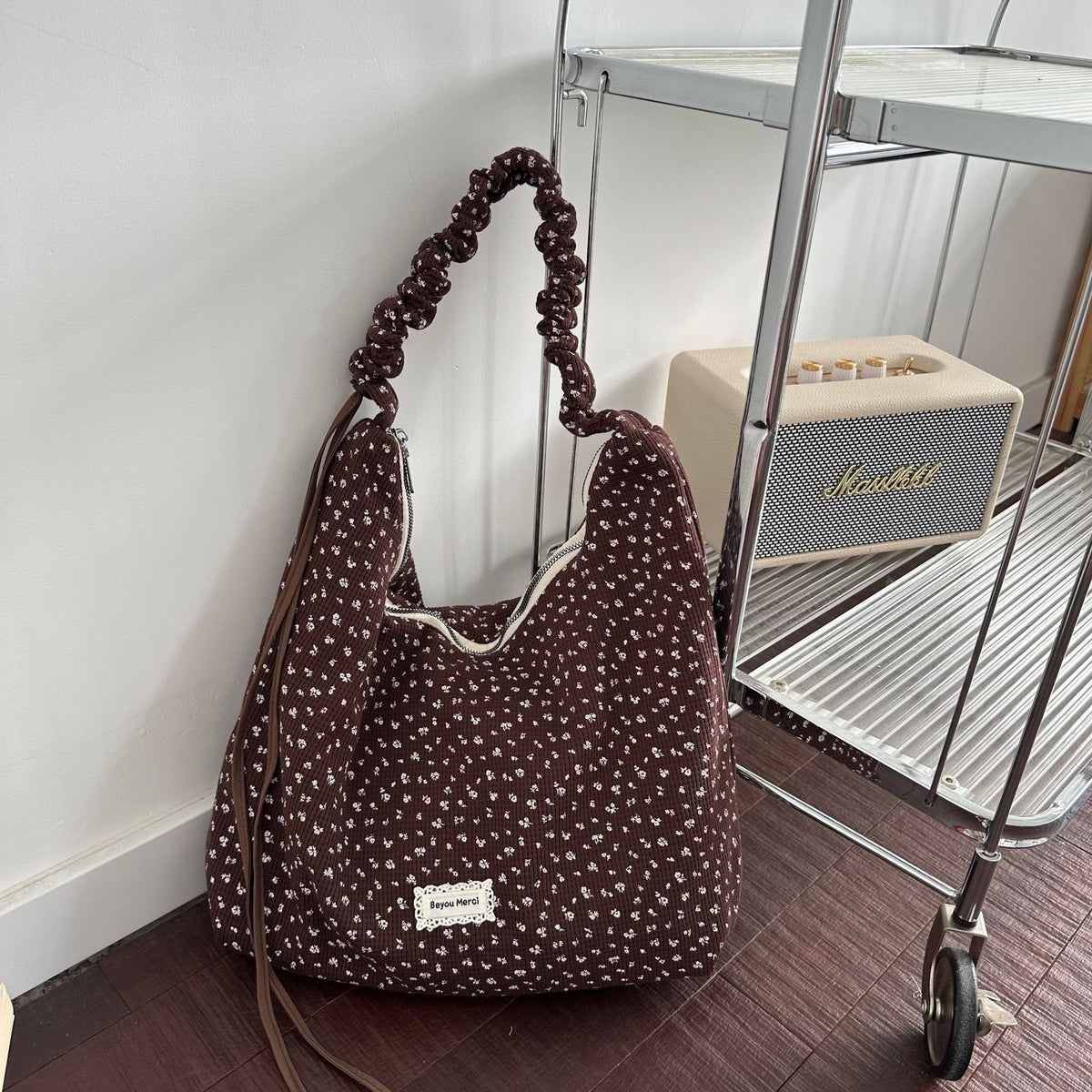 Floral Print Hobo Bag - DippedShop Wholesale - #7987