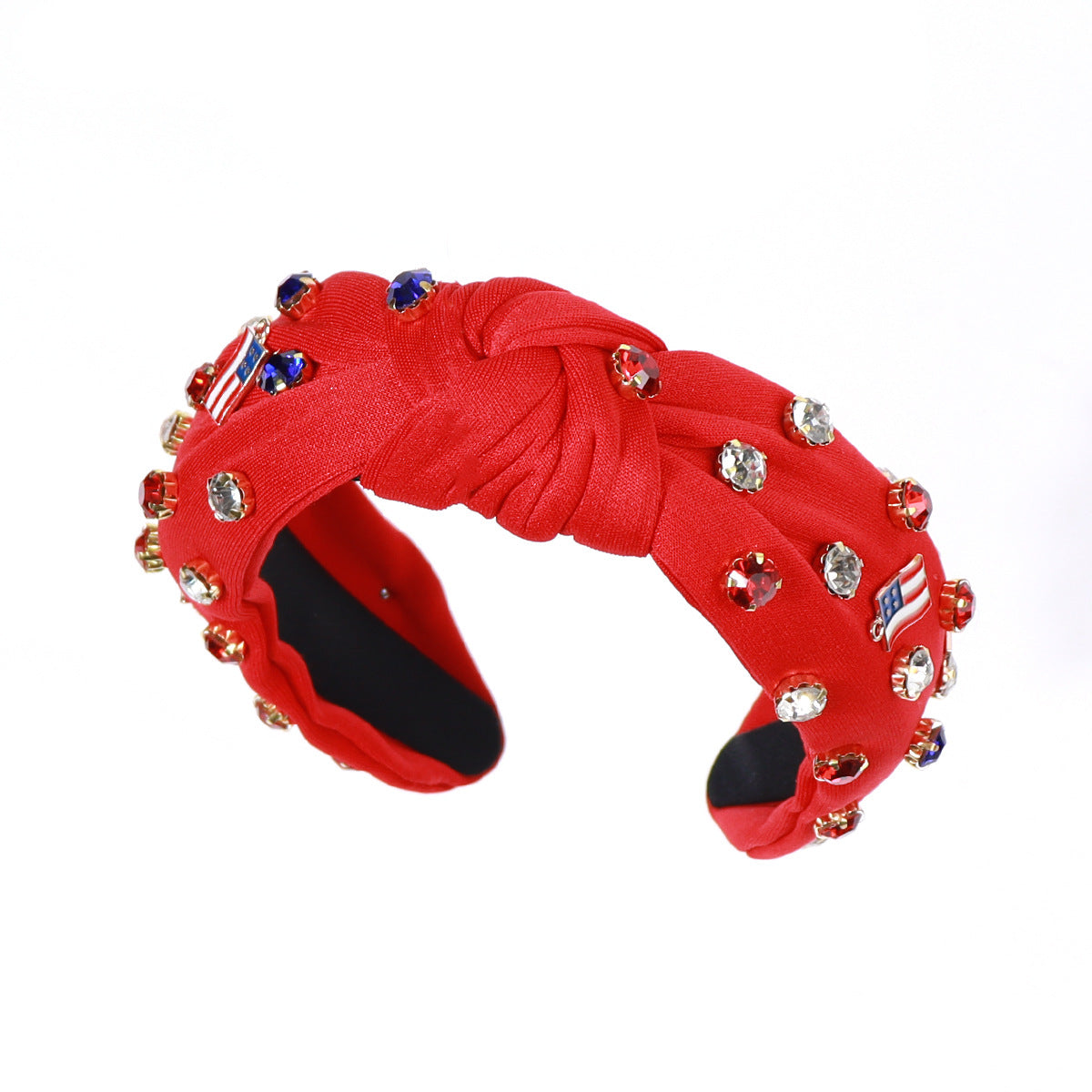 Stylish Solid Color Knotted Rhinestones Hair Band 8AS6HBD59T