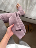 Knit Over Knee Footless Socks  Warm Leg Warmers 6W8FSO850