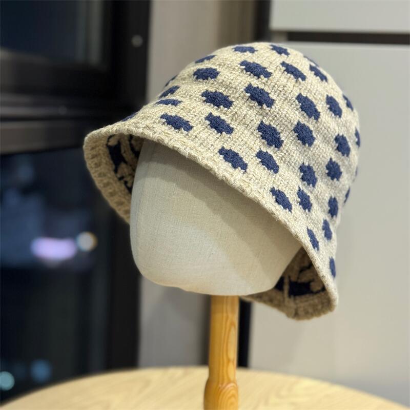 Polka Dot Knit Bucket Hat - DippedShop Wholesale - #5587