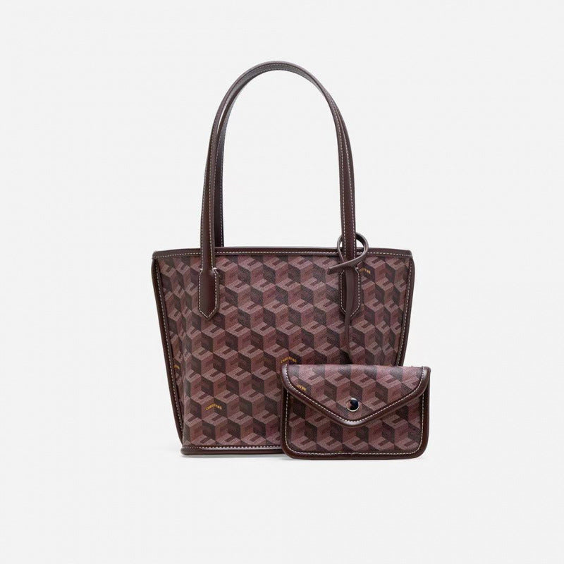 Simple Color Block Large Capacity Tote Bag 6W10BBG1978