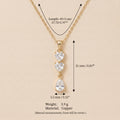 Elegant Gold Plated Heart Rhinestones Pendant Necklace 6W6JNC643