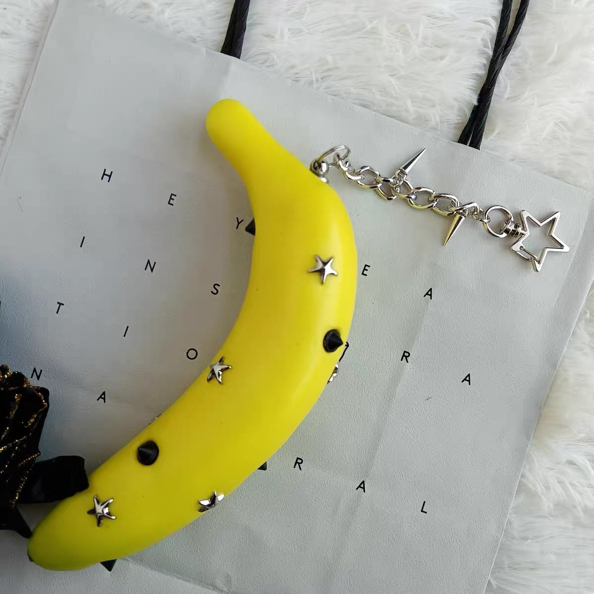 Punk Studded Spiked Faux Fruit Vegetable Bag Charm 6W10BBC706