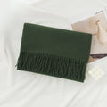 Warm Solid Color Tassel Scarf 6W6NSW305