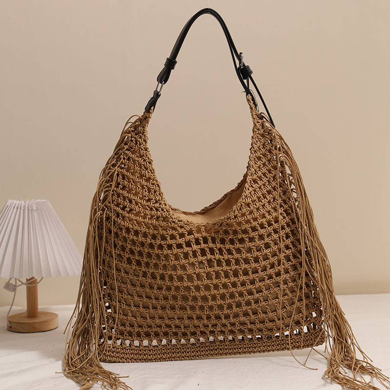 Tassel Hollow Out Beach Tote - DippedShop Wholesale - #9571