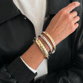 Punk Style Color Contrast Rivet Studded Bracdelet Set 6W6JBR597