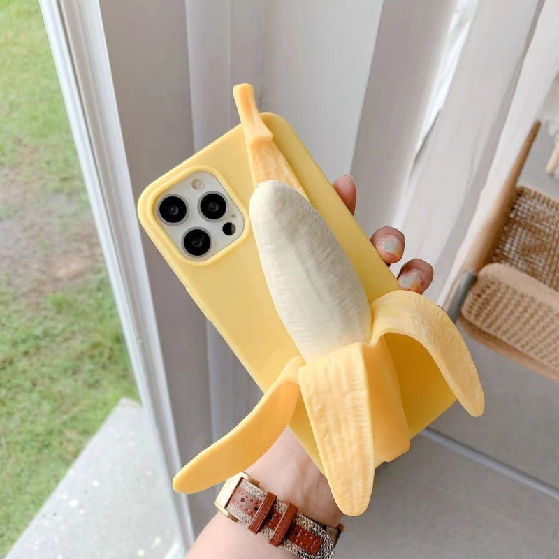 Cute Unique 3D Banana Soft Silicone iPhone Case 6Z13HPC214