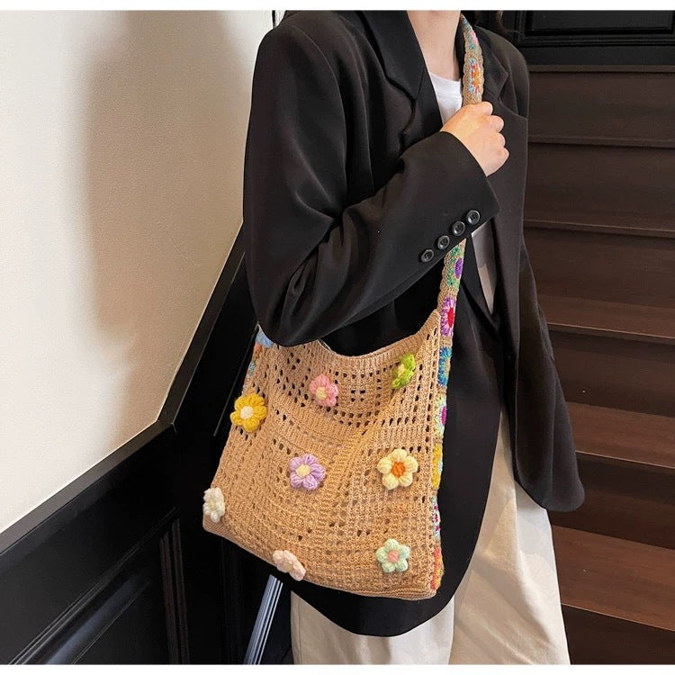 Boho Crochet Shoulder Bag - DippedShop Wholesale - #0451