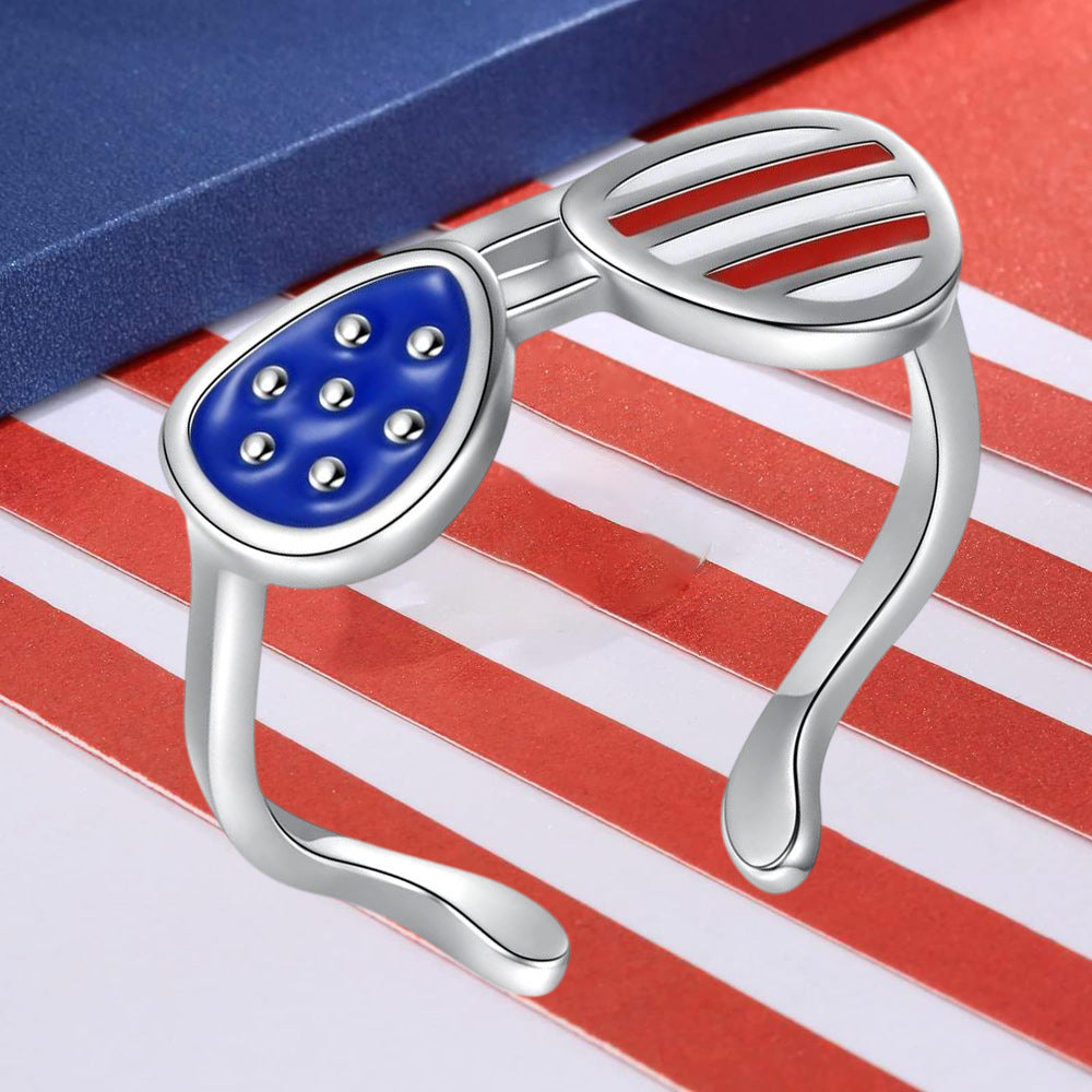 Trendy Eyeglasses Style USA Flag Open Ring 8ZA6JRG210T