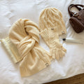 3-Piece Cable Knit Beanie Gloves Scarf  Set 6W6NSC101
