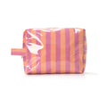 Fashion Color Block Striped Portable Makeup Bag MK2BW6S10BOB64