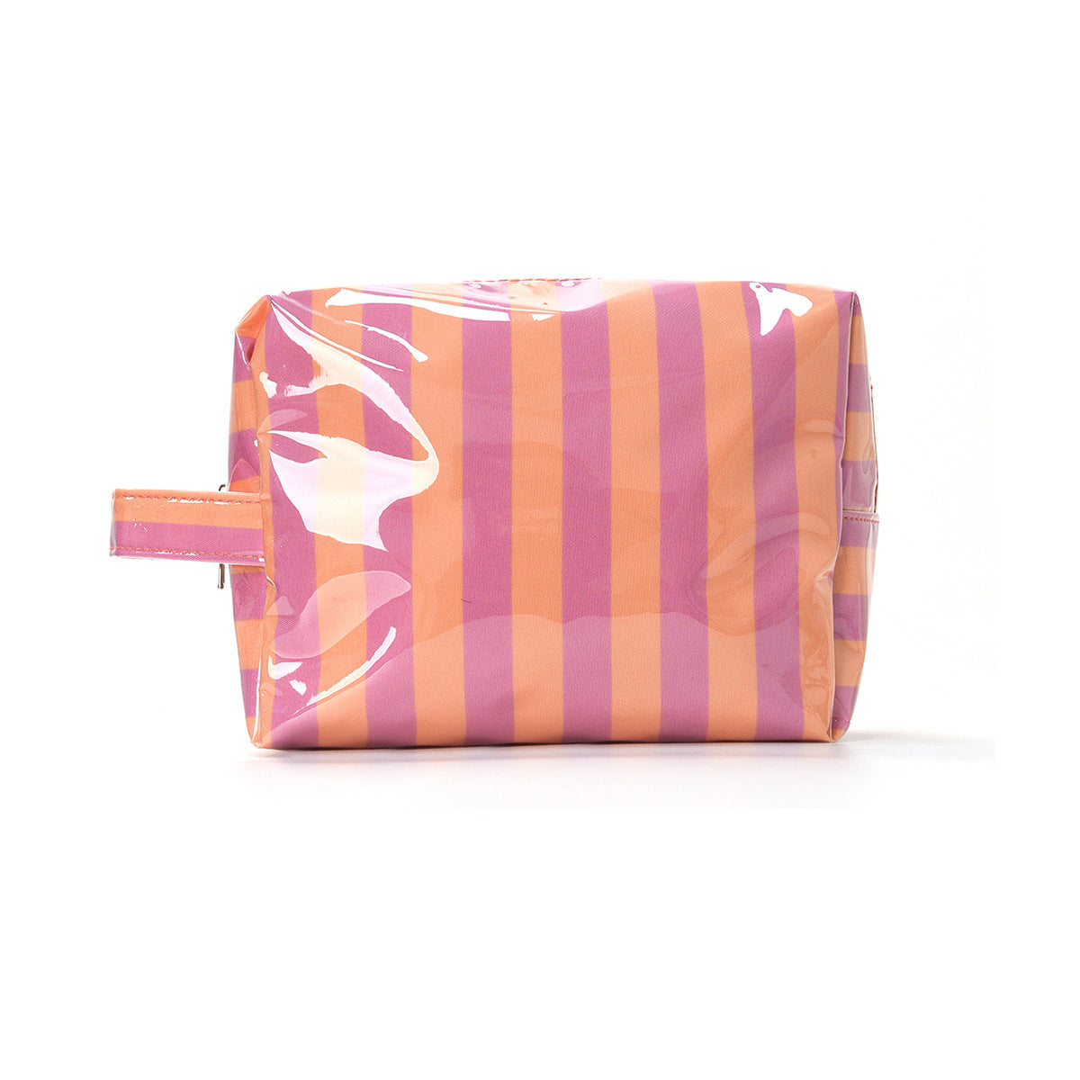 Fashion Color Block Striped Portable Makeup Bag MK2BW6S10BOB64