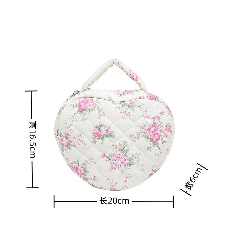 Floral Quilted Cosmetic Bag - DippedShop Wholesale - #2995