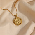 Stylish Star Disc Pendant Choker Necklace 6W6JNC654