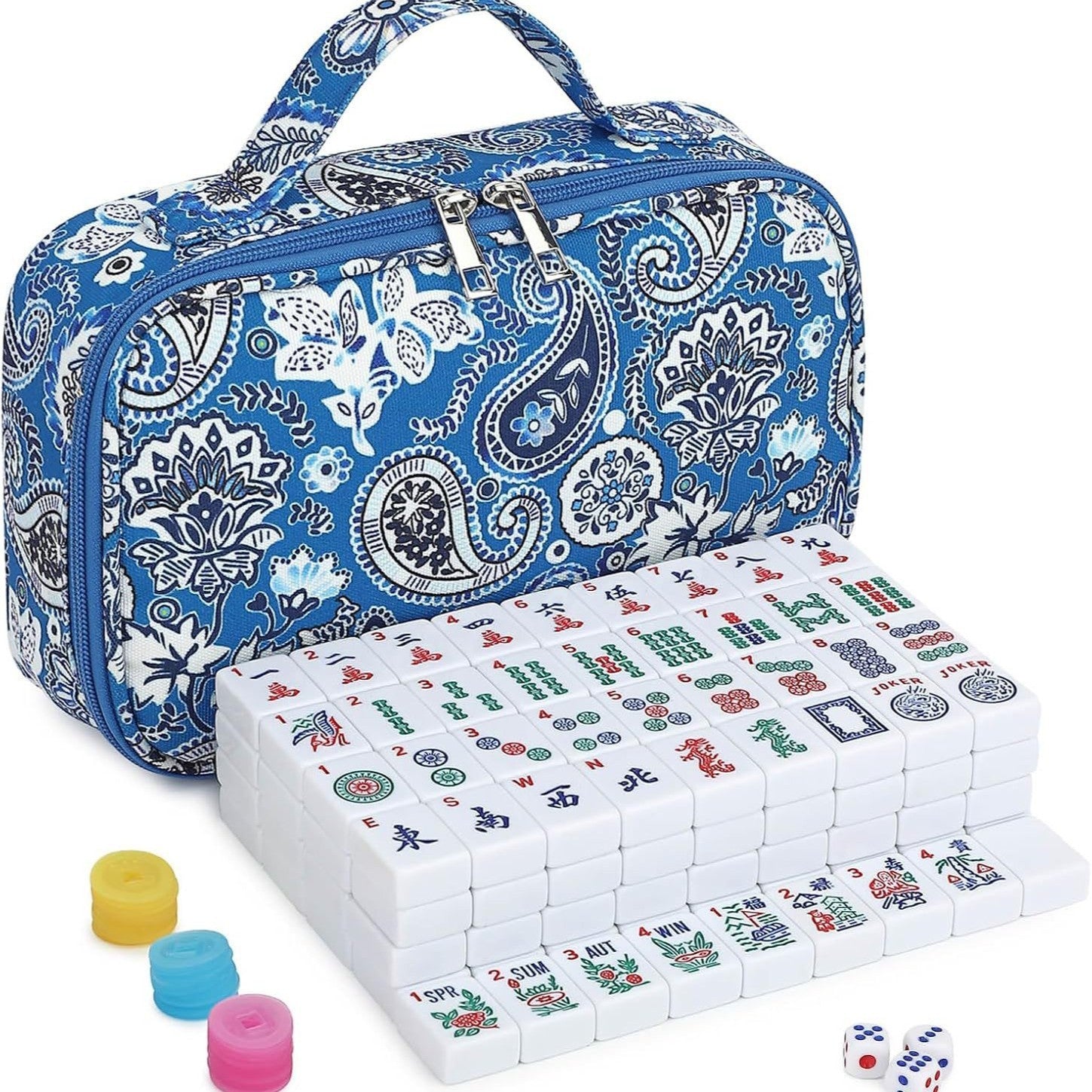 Vintage Floral Print Large Capacity Makeup Bag 6S10BOB1038