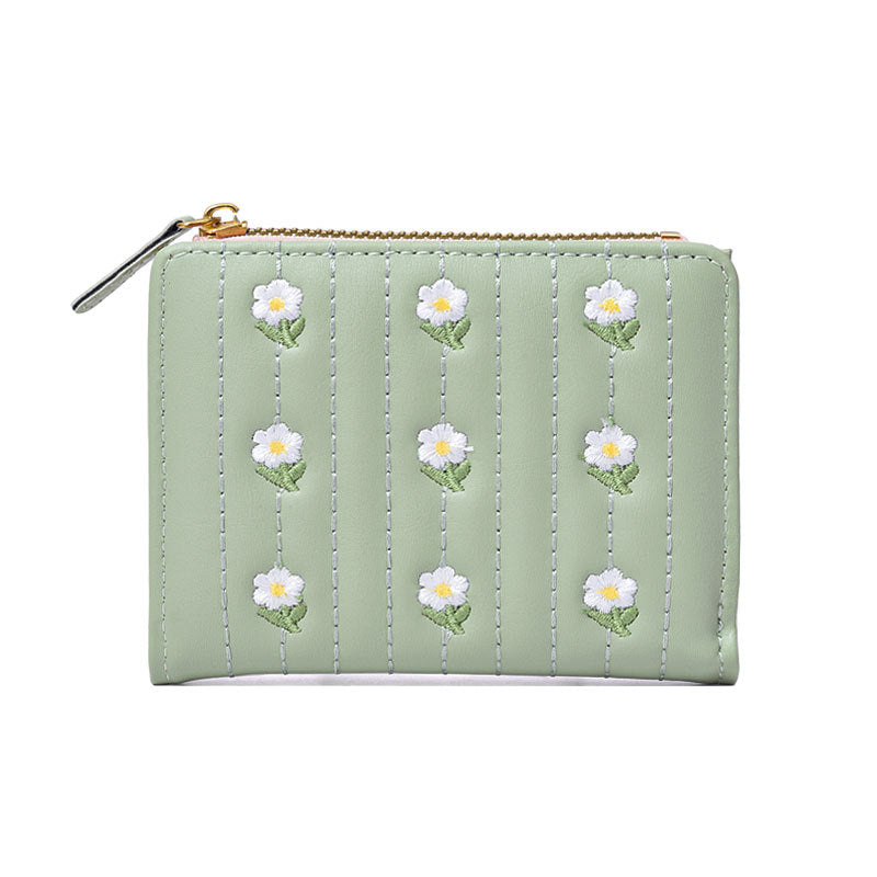 Cute Floral Embroideries Coin Purse Wallet 6S10BWB125