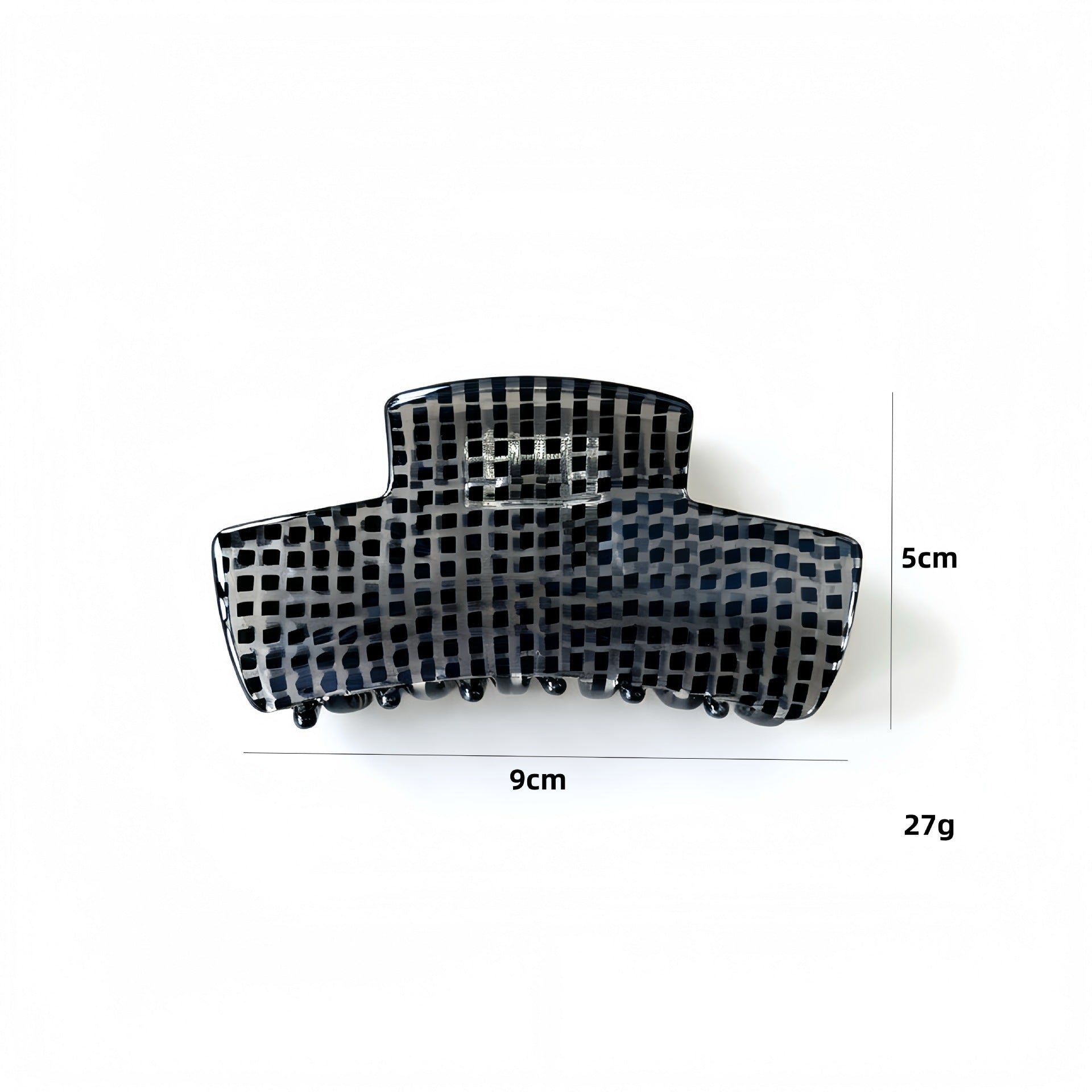 Minimalist Solid Color Plaid Acetate Hair Claw 8AS6HCP323T