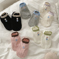 Color Block No Show Socks - DippedShop Wholesale - #8979