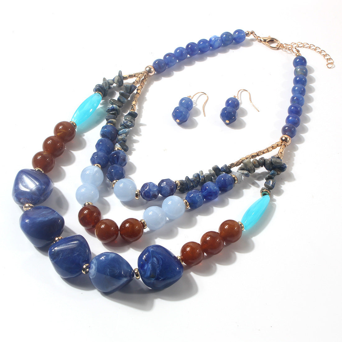 Boho Beaded Layered Necklace - DippedShop Wholesale - #0035