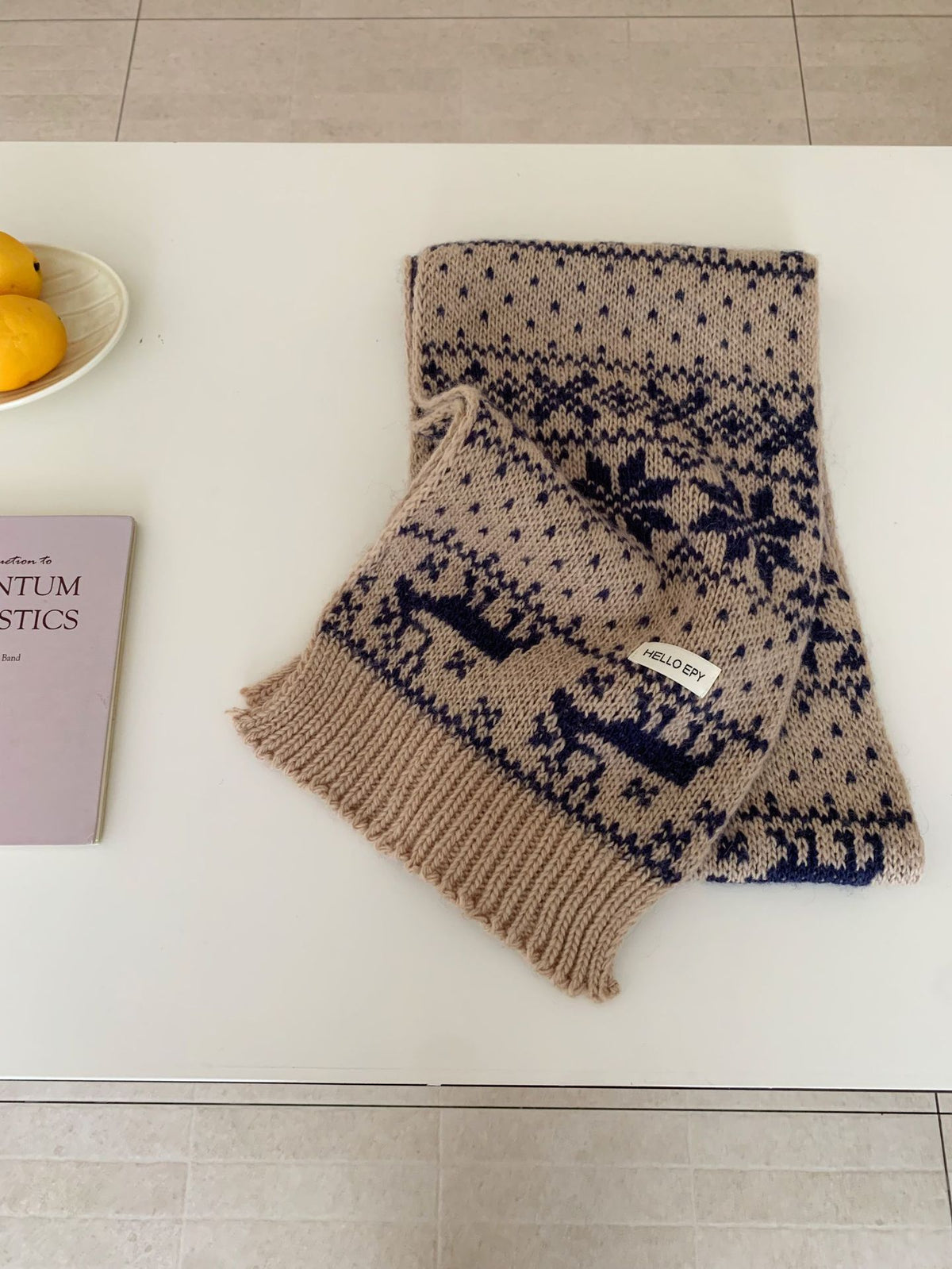 Jacquard Wool Blend Scarf - DippedShop Wholesale - #0067