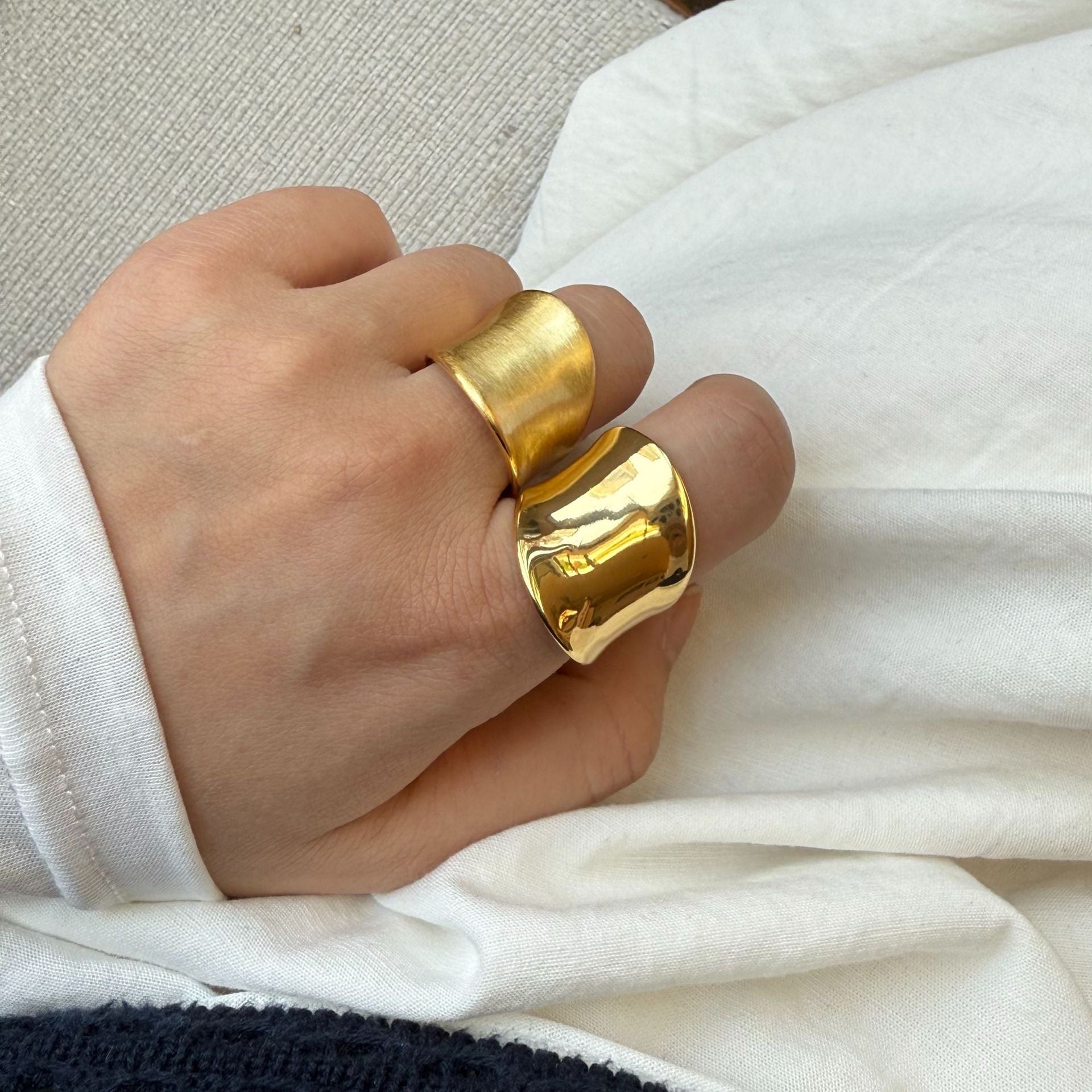 Wide Irregular Open Ring - DippedShop Wholesale - #1075