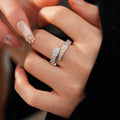 Cubic Zirconia Gold Plated Snake Open Ring 6W6JRG382