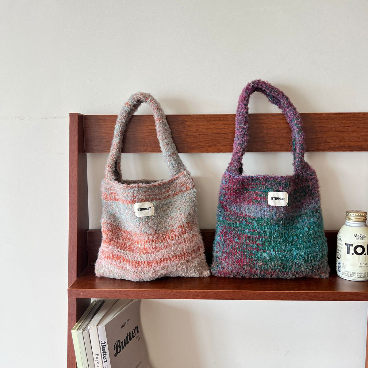 Ombre Knit Shoulder Bag - DippedShop Wholesale - #7811