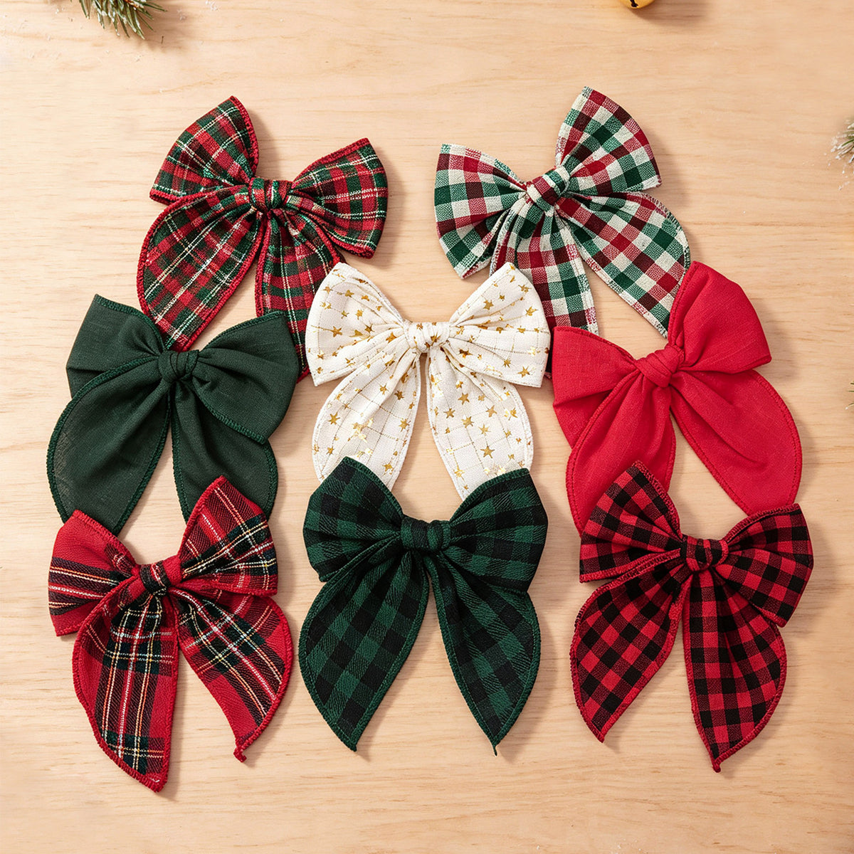 Plaid Bow Knot Hair Clips - DippedShop Wholesale - #6723