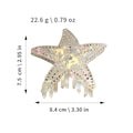 Iridescent Rhinestone Starfish Non-Slip Hair Claw MK2PPM6W6HCP346