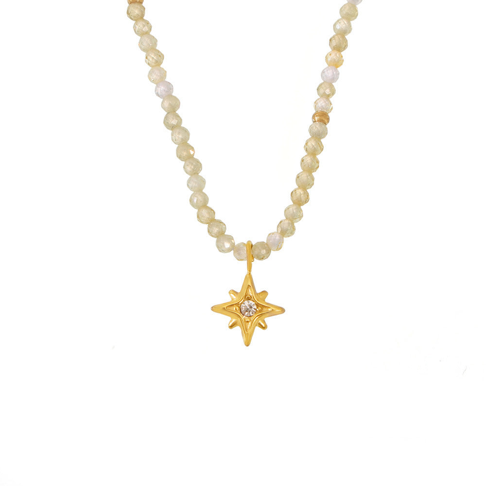 Zirconia Starburst Choker Necklace - DippedShop Wholesale - #9283