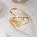 Chunky Gold Plated Shell Pearl - DippedShop Wholesale - #6595