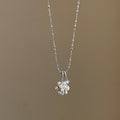 Minimalist Pearl Flower Ball Sliding Necklace 6W6JNC430